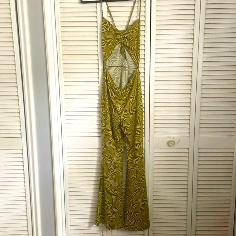 Romper Psychedelic Pattern Stretchy Material. Fro… - image 1